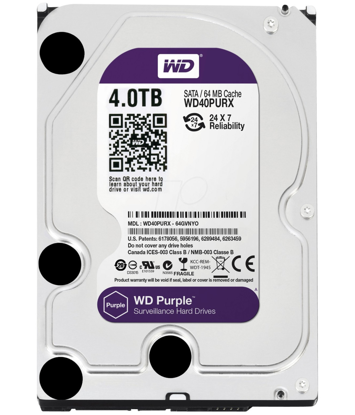Disco Duro WD Purple Videovigilancia